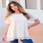 Allover Lace Swing Tee image number null