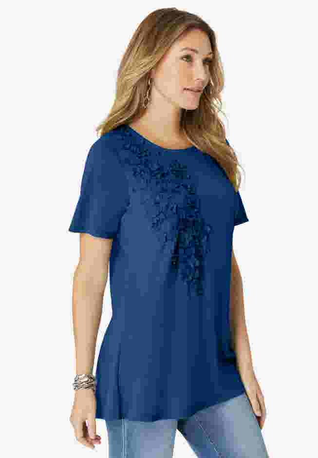 3-D Appliqued Swing Tee image number 1