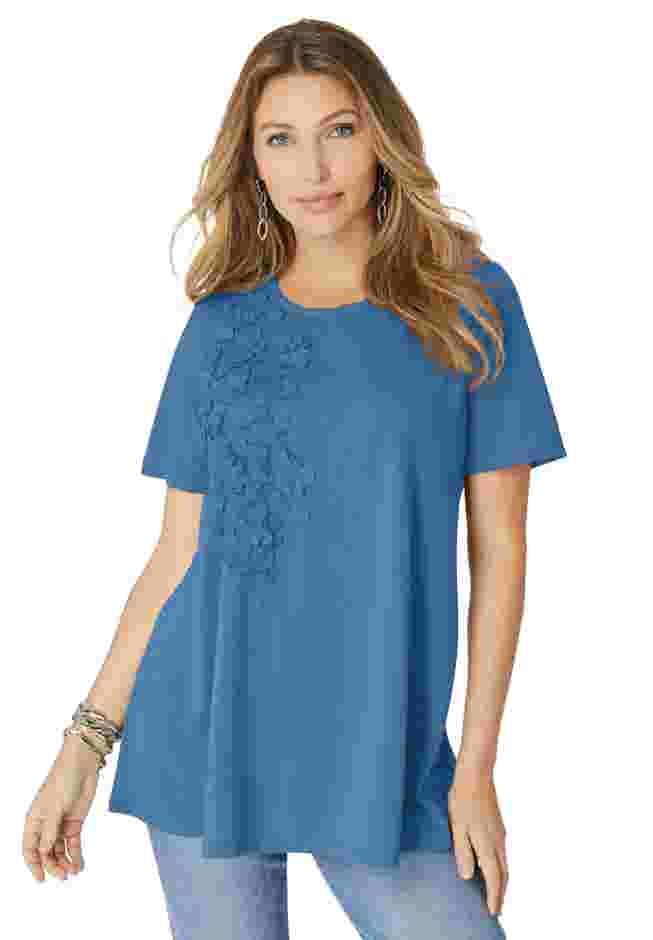 3-D Appliqued Swing Tee image number 0