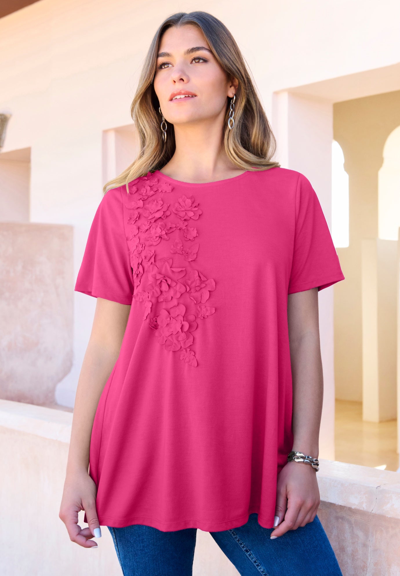 3-D Appliqued Swing Tee image number 0