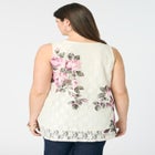 Printed Lace Tank image number null