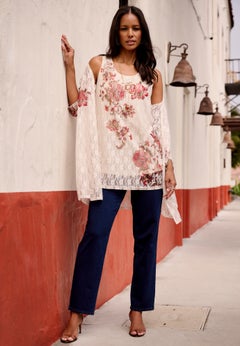 Printed Lace Tank