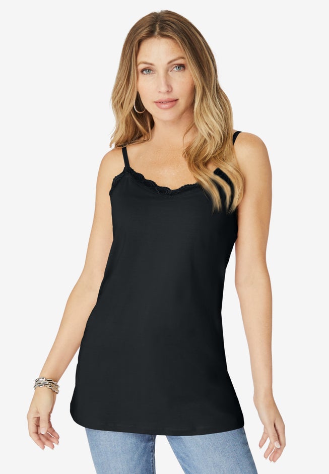 Lace Trim Bra Cami image number 0