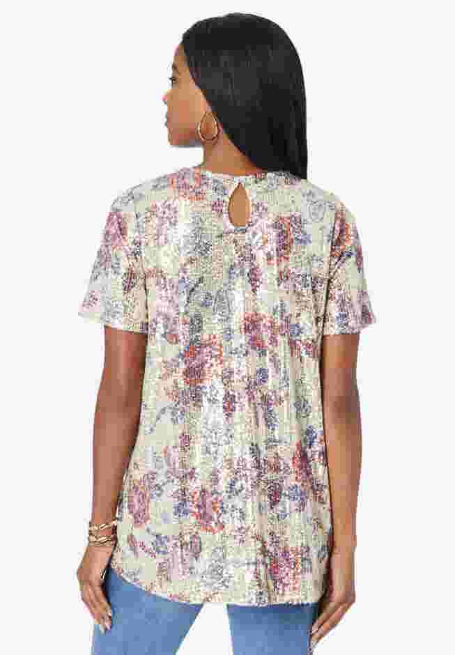 Sequined Swing Tee image number 1
