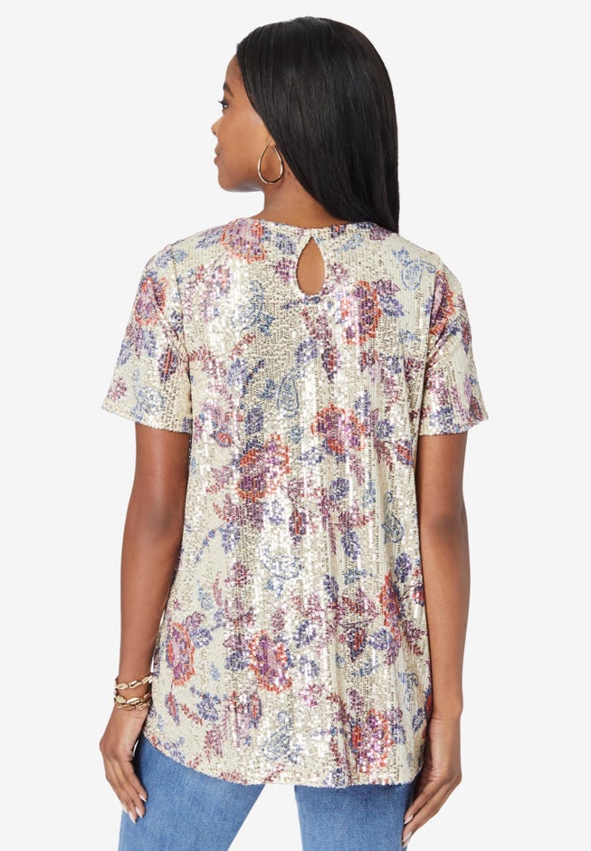 Sequined Swing Tee image number 1
