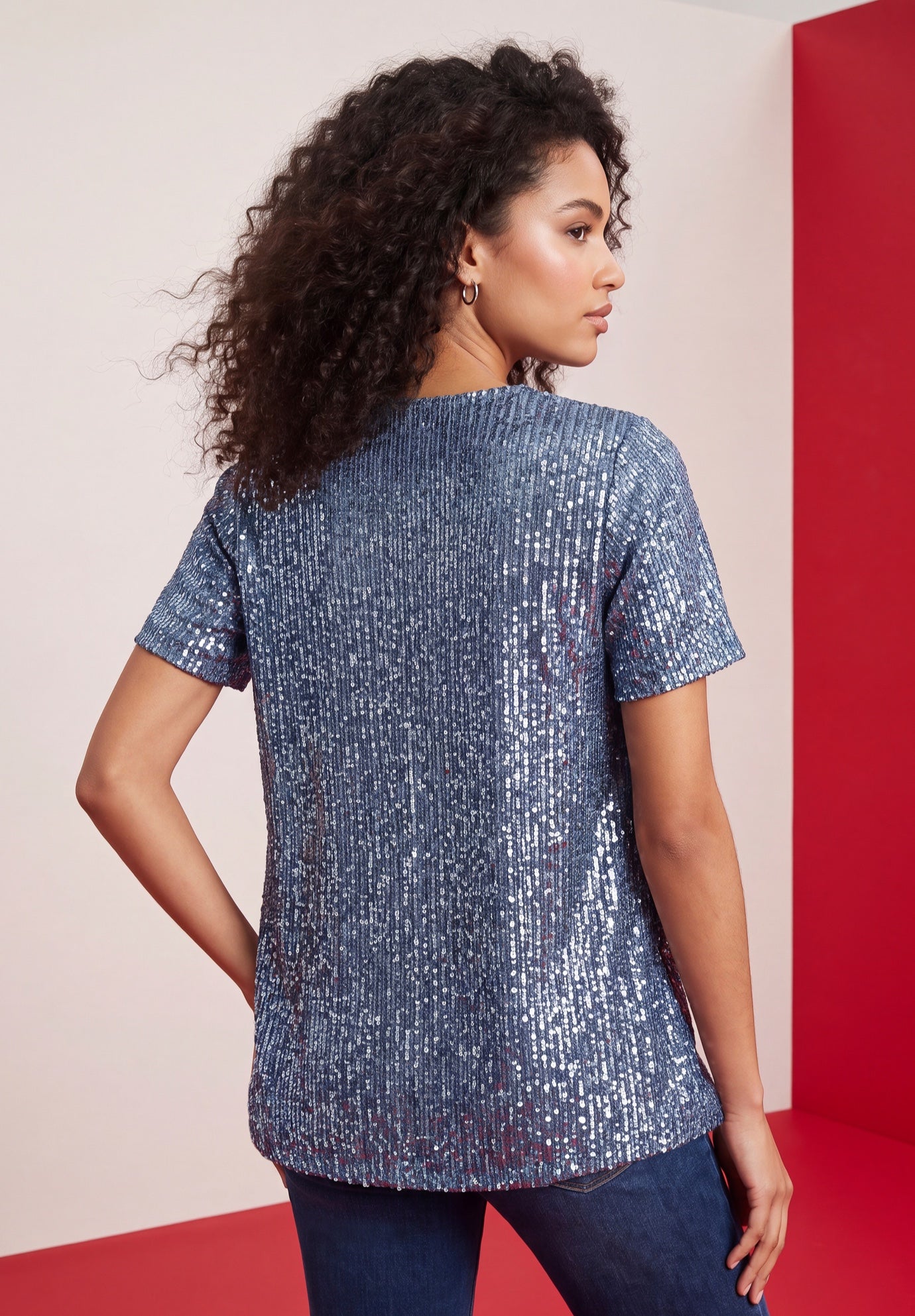 Plus Size Sequin Swing Tee image number 1