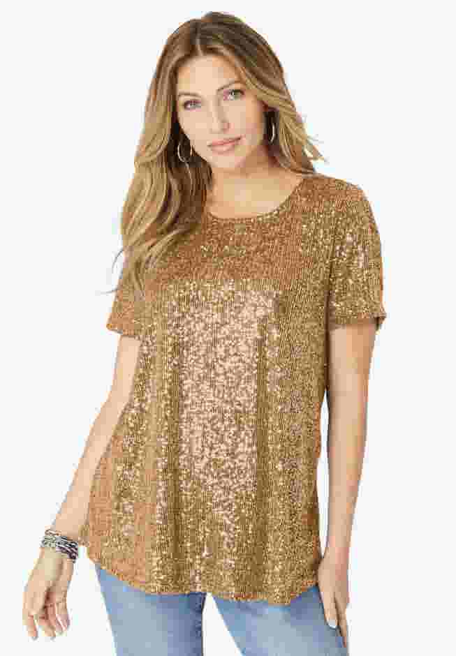 Sequined Swing Tee image number 0