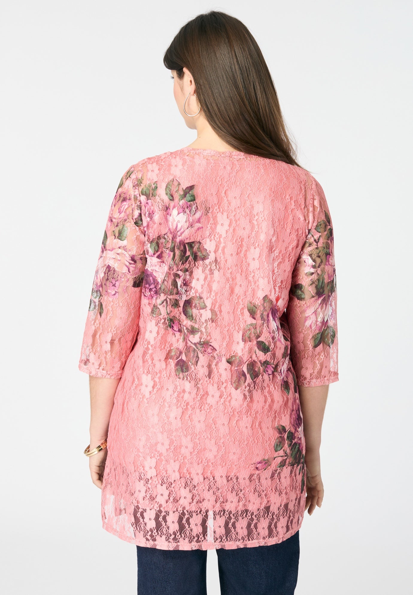 Printed Lace Cardigan image number 1