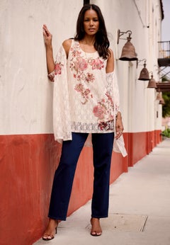 Printed Lace Cardigan