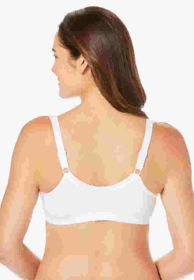 3-Pack Front-Close Cotton Wireless Bra image number 1