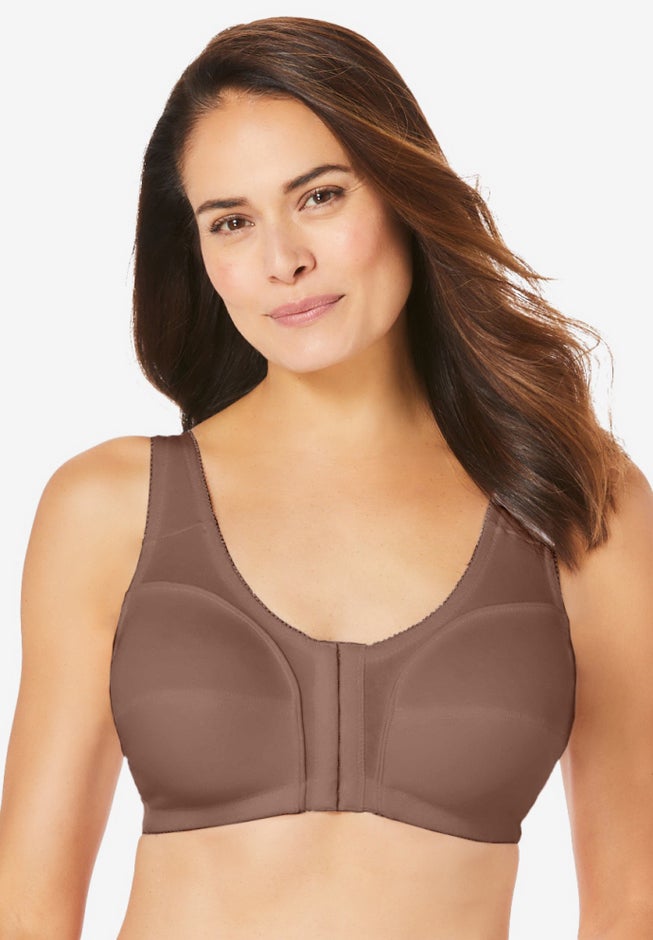 3-Pack Front-Close Cotton Wireless Bra image number 3