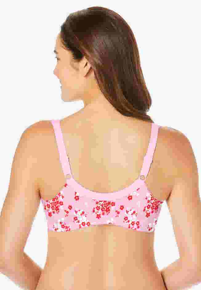 3-Pack Front-Close Cotton Wireless Bra image number 1
