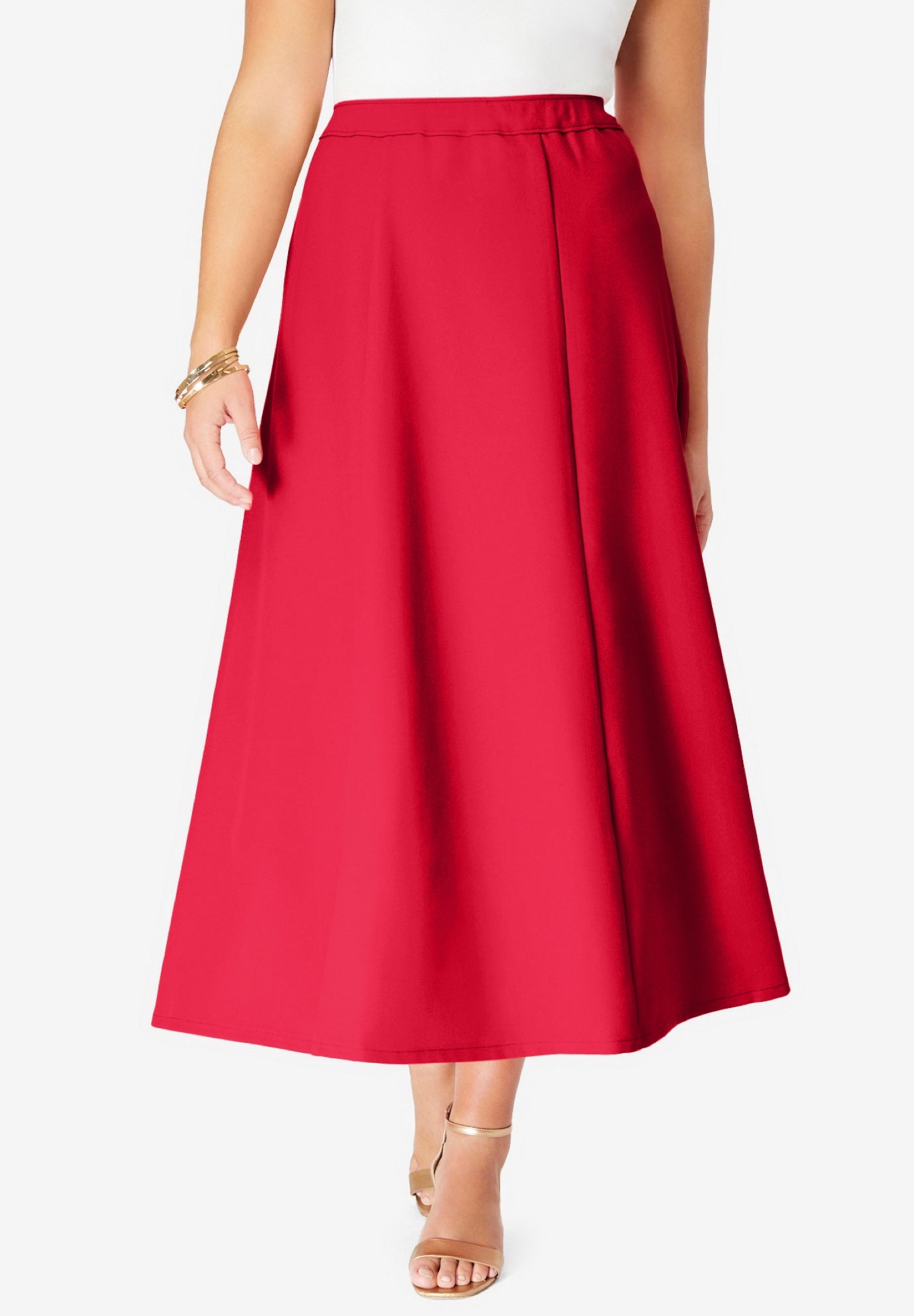 Plus Size Bend Over® A Line Skirt image number 0