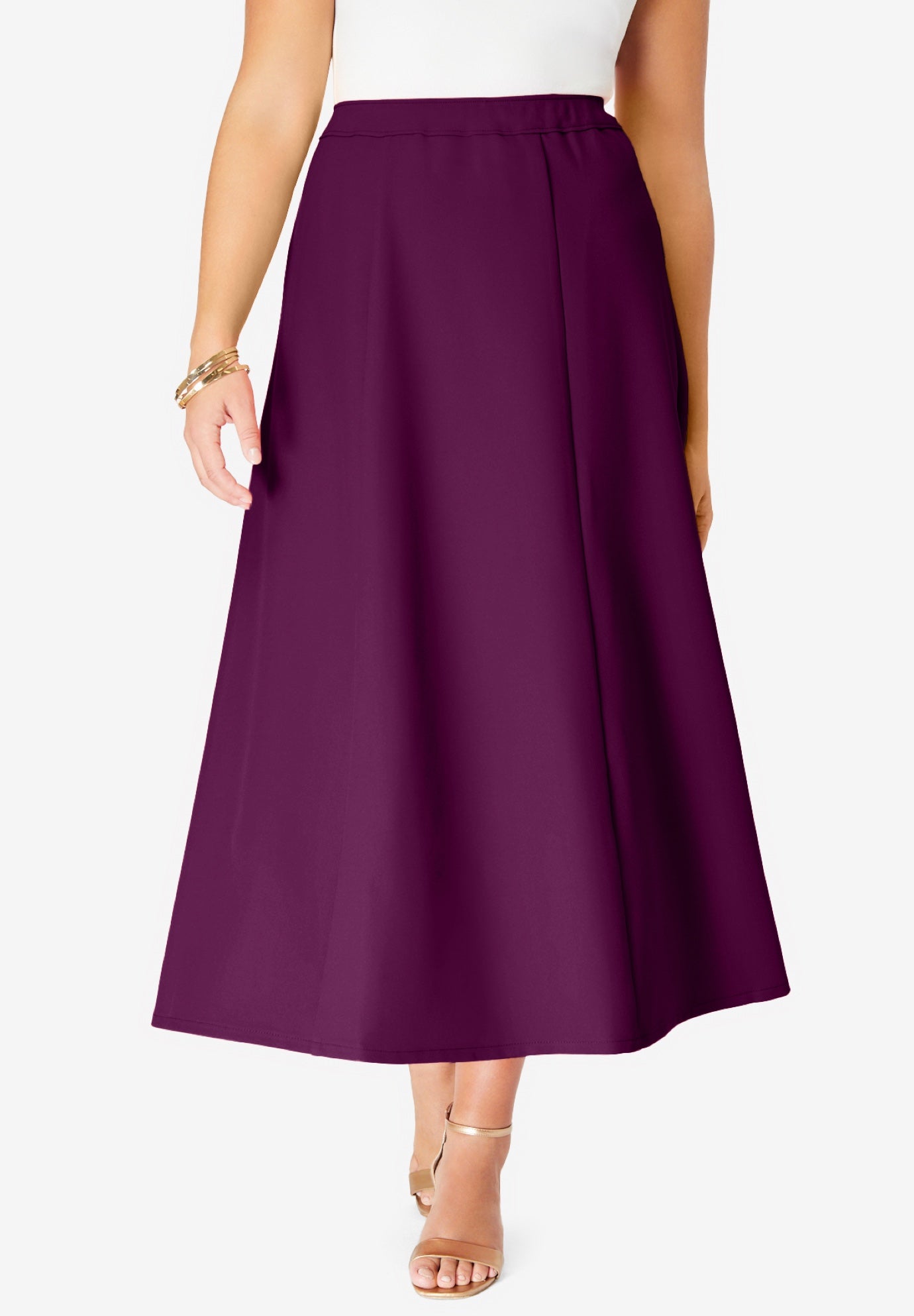 Plus Size Bend Over® A Line Skirt image number 0