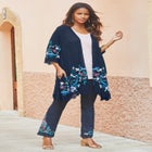 Floral Embroidered Kimono image number null