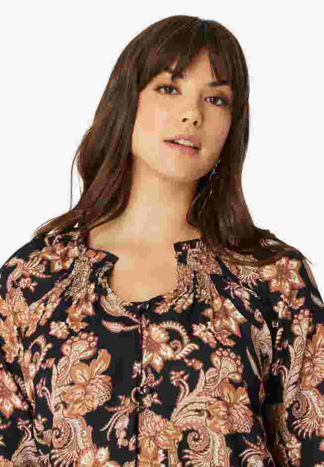 Ruffle Neck Boho Blouse. image number 3