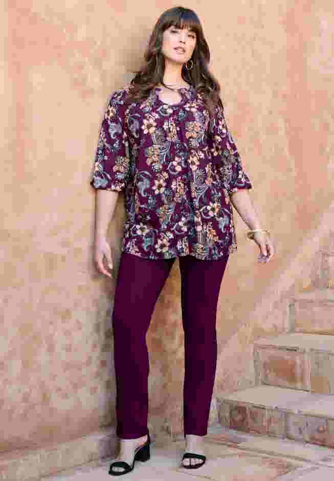Ruffle Neck Boho Blouse. image number 4