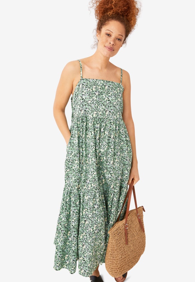 Tiered Cotton Maxi Dress image number 2