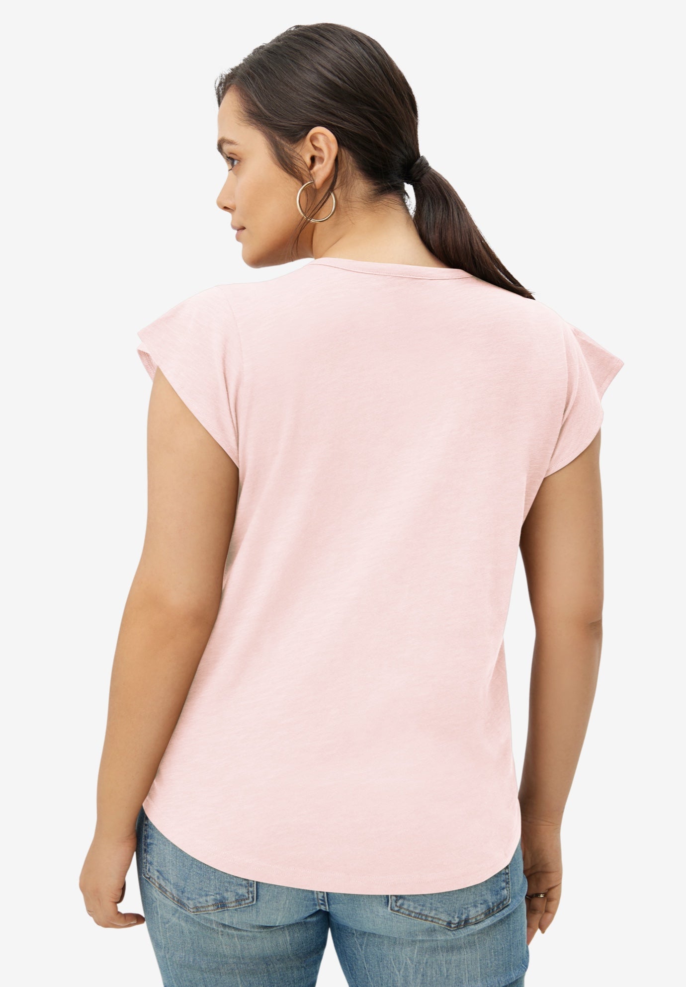 Cap Sleeve Henley Tee image number 1
