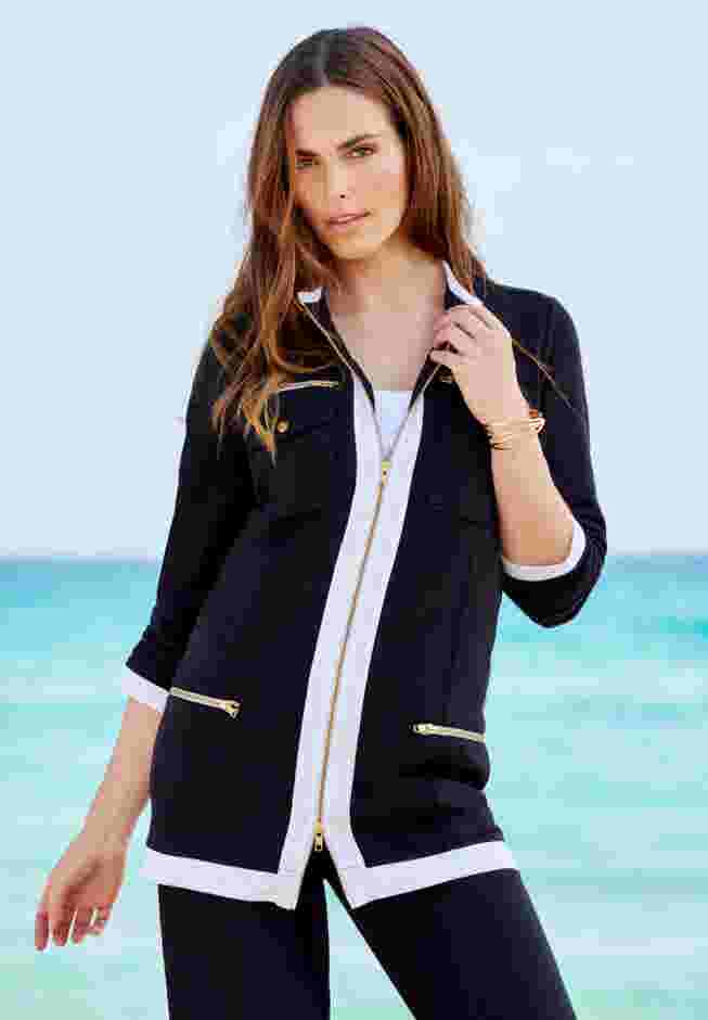 Side Stripe French Terry Pull On Pant Set image number 1