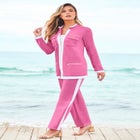 Side Stripe French Terry Pull On Pant Set image number null