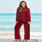 Side Stripe French Terry Pull On Pant Set image number null