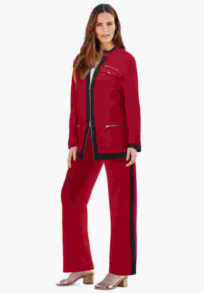 Side Stripe French Terry Pull On Pant Set image number 0