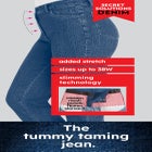 Stretch Built-in Slimming Panel Capri Jeans image number null
