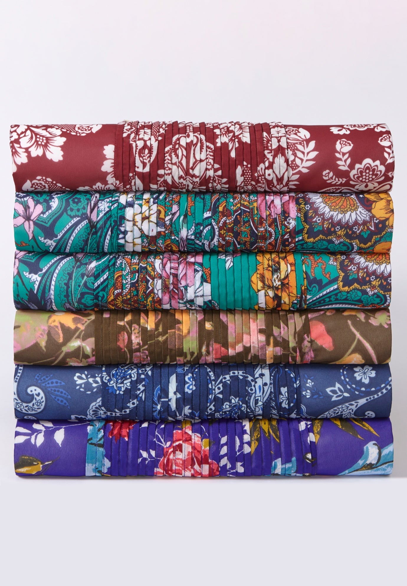 Plus Size Tara Pleated Shirt &ndash; Adjustable 3/4 Sleeve Swing Tunic with Notch Collar image number 1