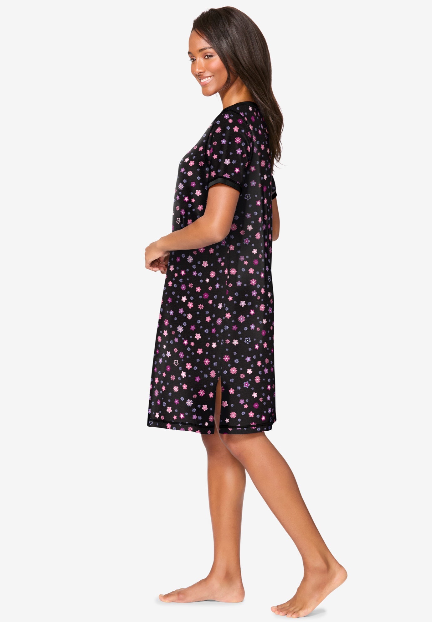 Short Henley Sleepshirt image number 2