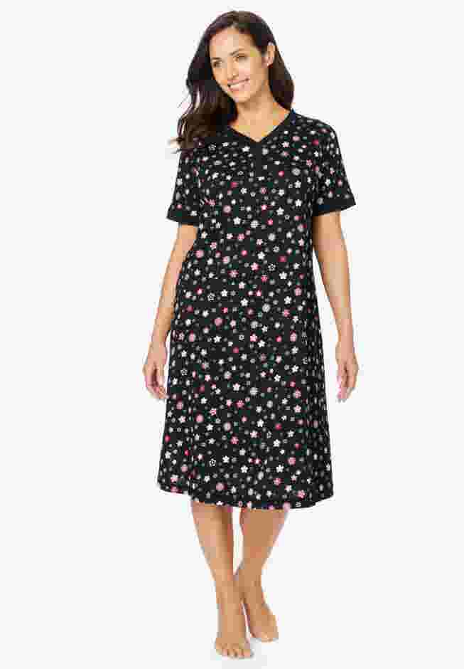 Short Henley Sleepshirt image number 0