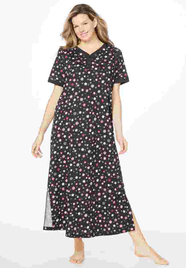 Long Henley Sleepshirt image number 5