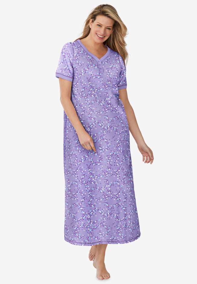 Long Henley Sleepshirt image number 0