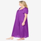 Long Silky Lace-Trim Gown image number null