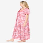 Long Silky Lace-Trim Gown image number null