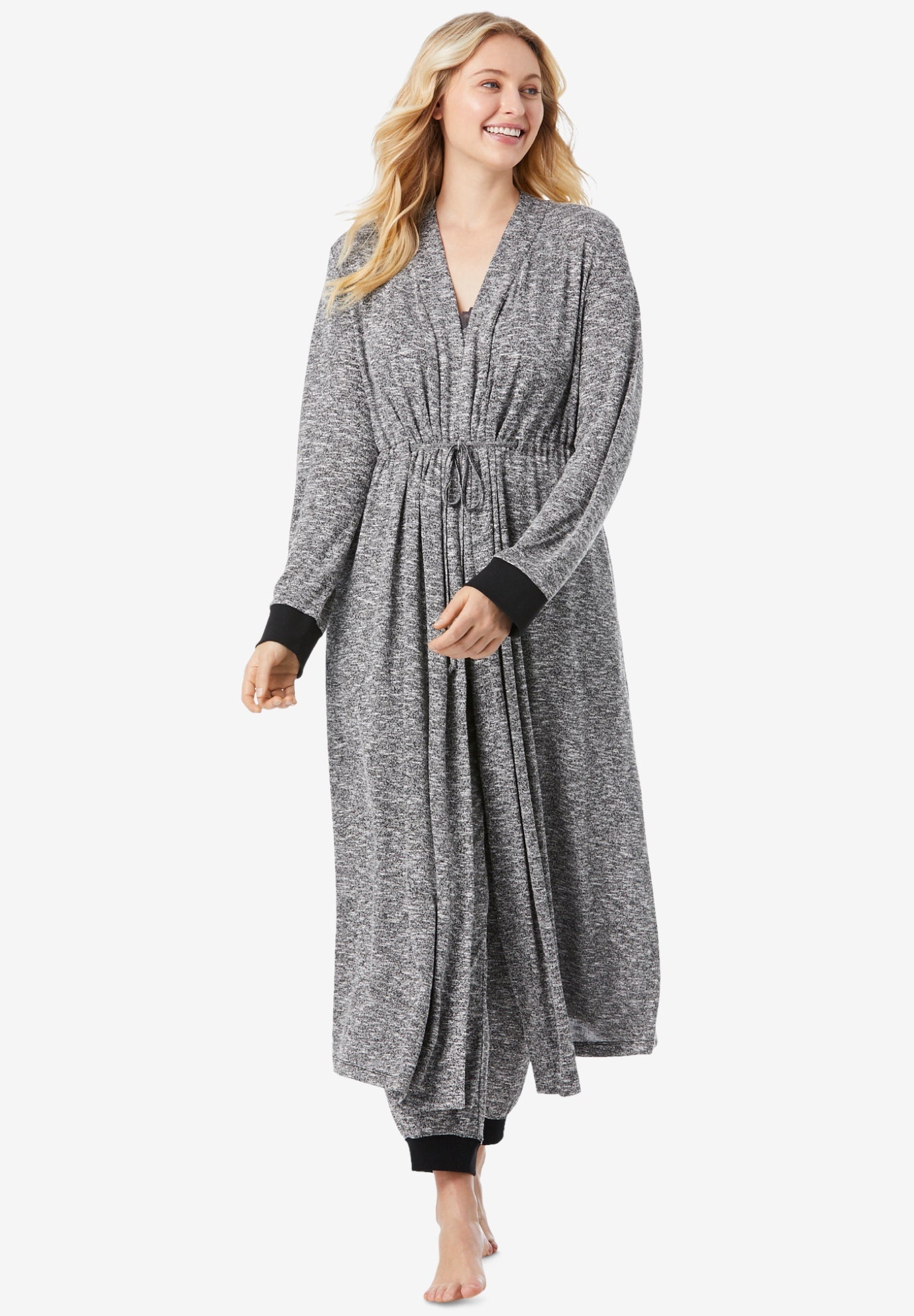Marled Long Duster Robe  image number 0