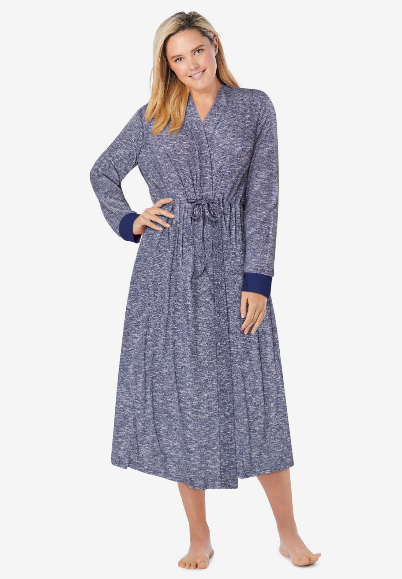 Marled Long Duster Robe  image number 0