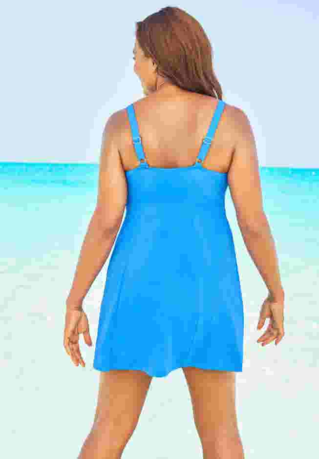 Underwire Belted Swim Dress  image number 1