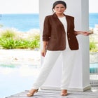 Linen Pleat-Front Pant image number null