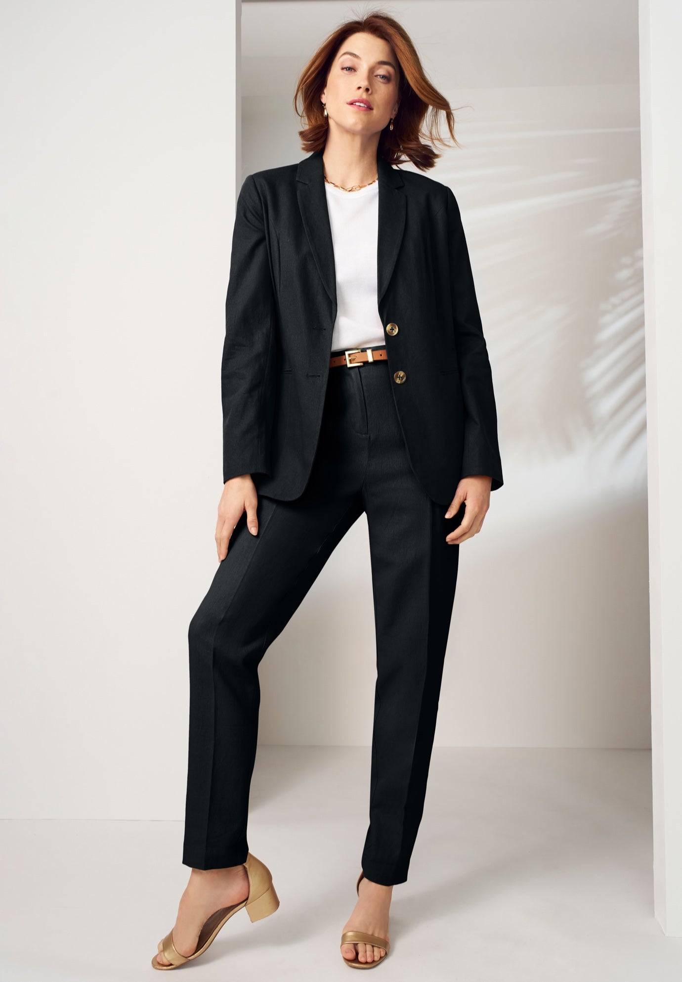 Linen Pleat-Front Pant image number 1