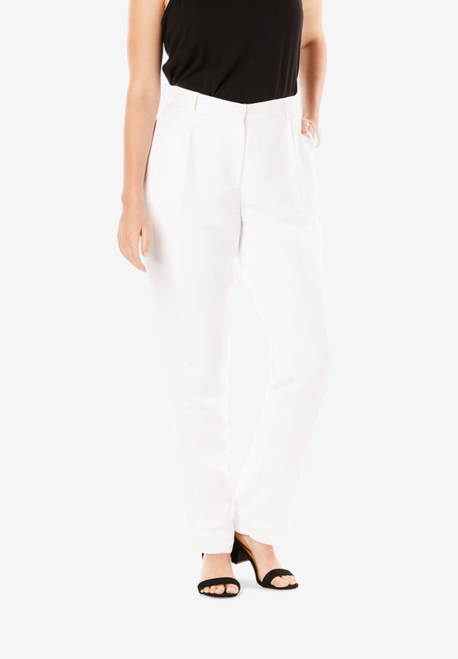 Linen Pleat-Front Pant image number 0