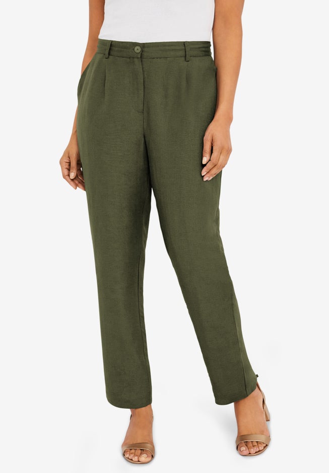 Linen Pleat-Front Pant image number 0