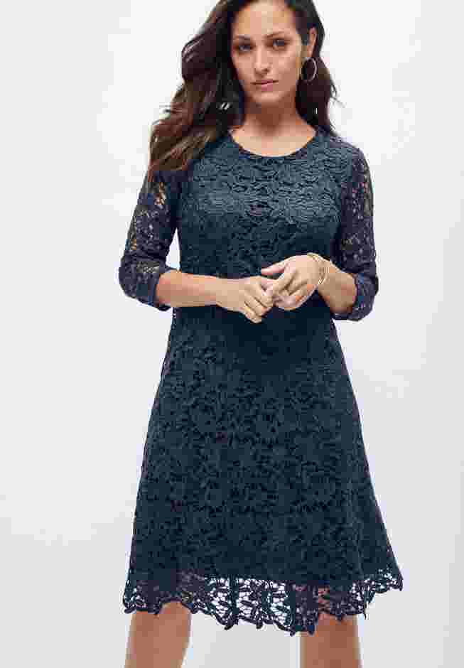 Lace Fit & Flare Dress image number 0
