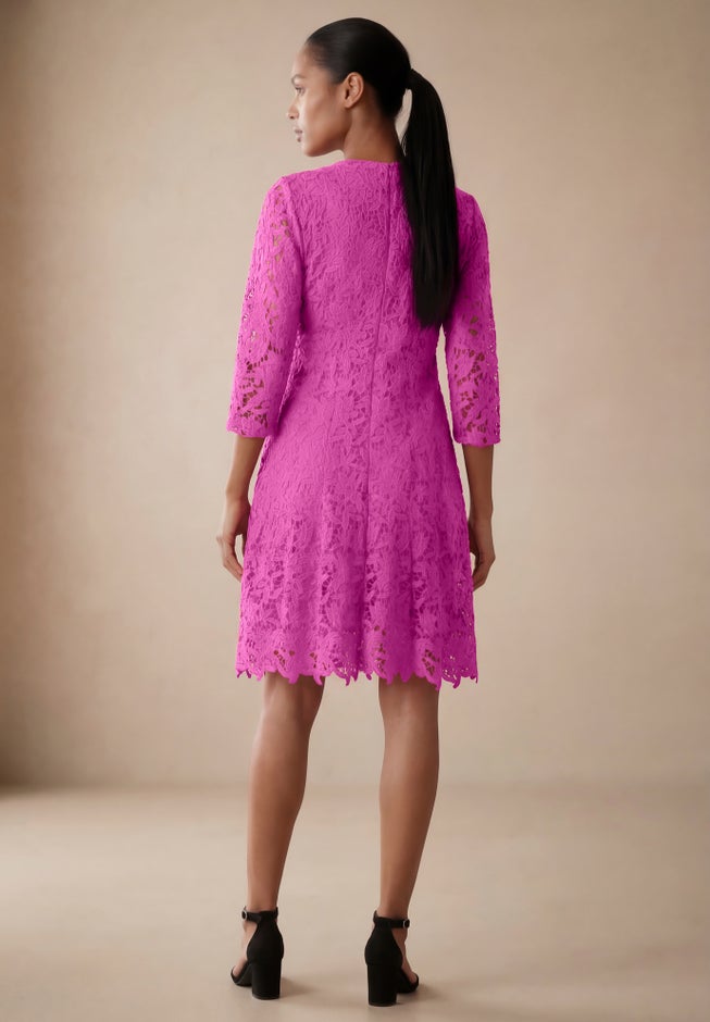 Lace Fit & Flare Dress image number 1