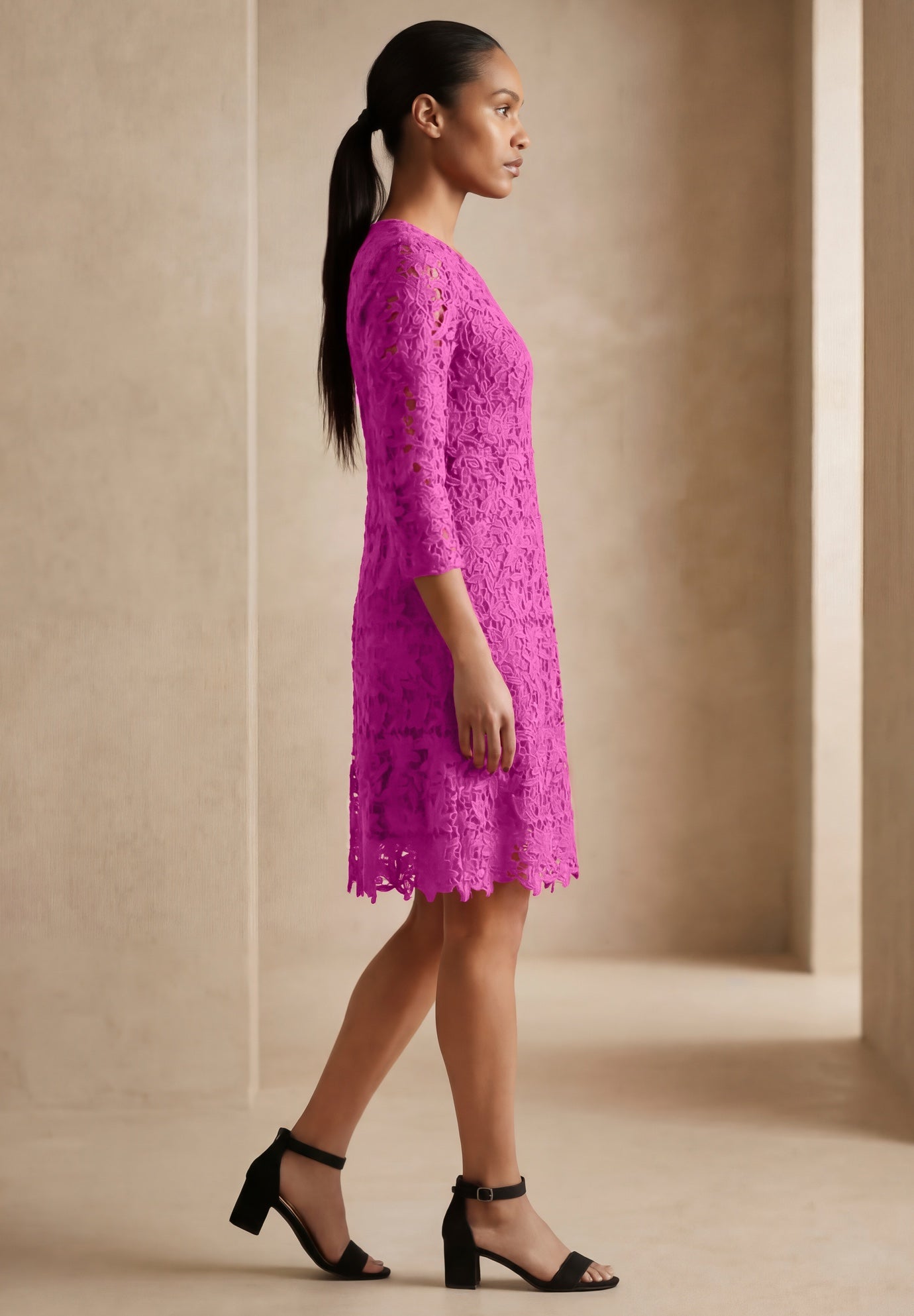 Lace Fit & Flare Dress image number 2