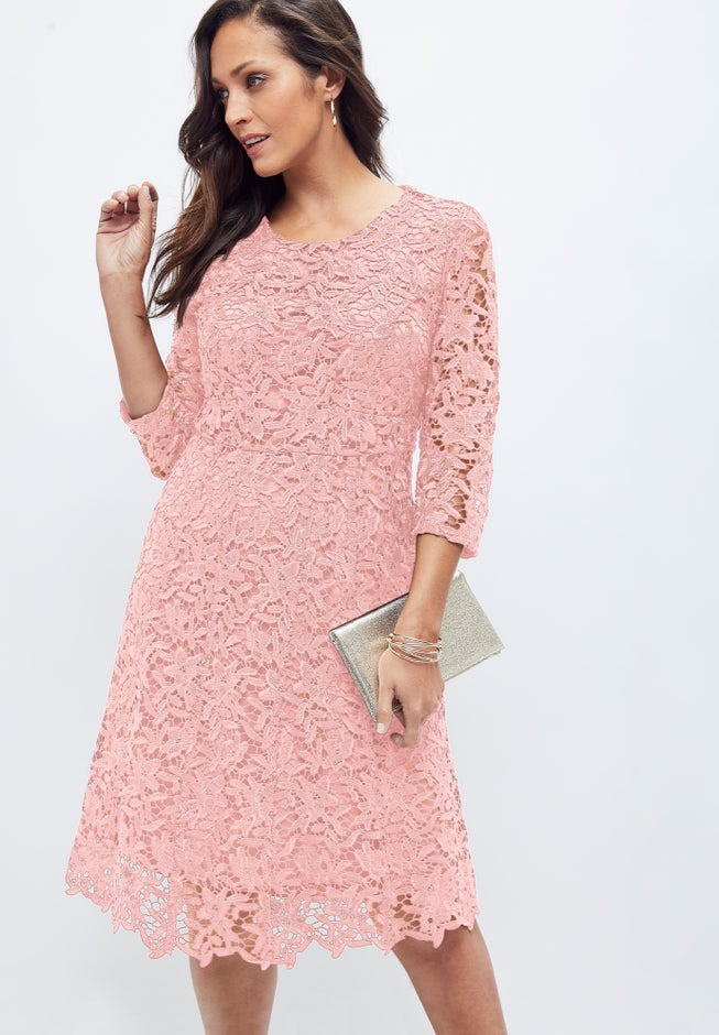Lace Fit & Flare Dress image number 0