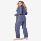 2-Piece Stretch Crepe Single-Breasted Pantsuit image number null