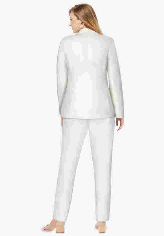 2-Piece Stretch Crepe Single-Breasted Pantsuit image number 2