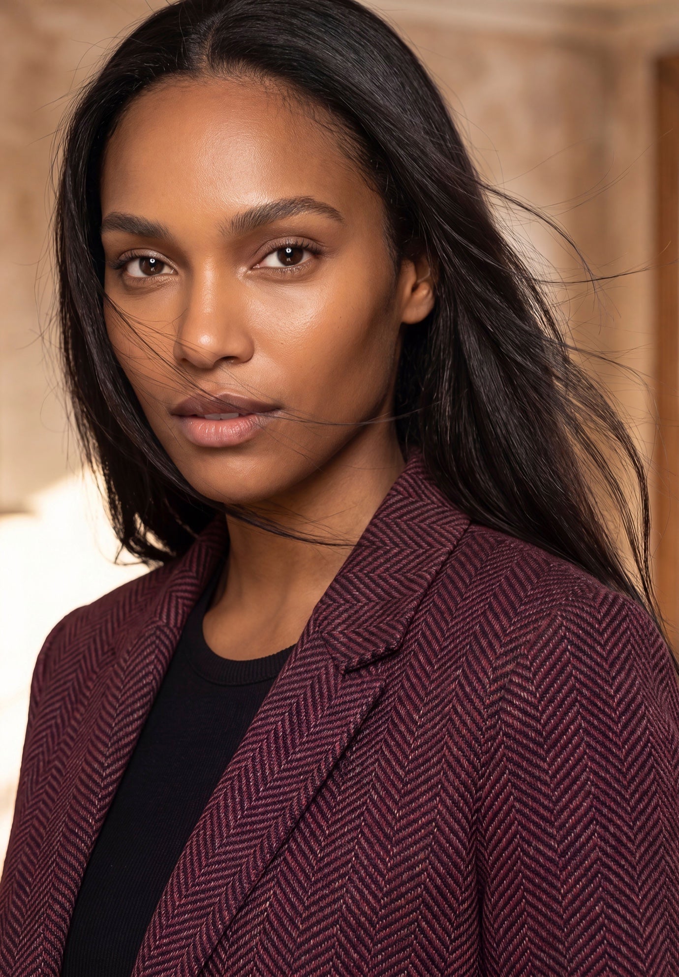 Stretch Crepe Single-Breasted Pantsuit image number 3
