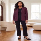 Stretch Crepe Single-Breasted Pantsuit image number 0